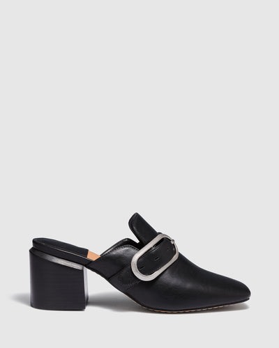 Staple Mules in Black by cherrichella | Women's Block Heels